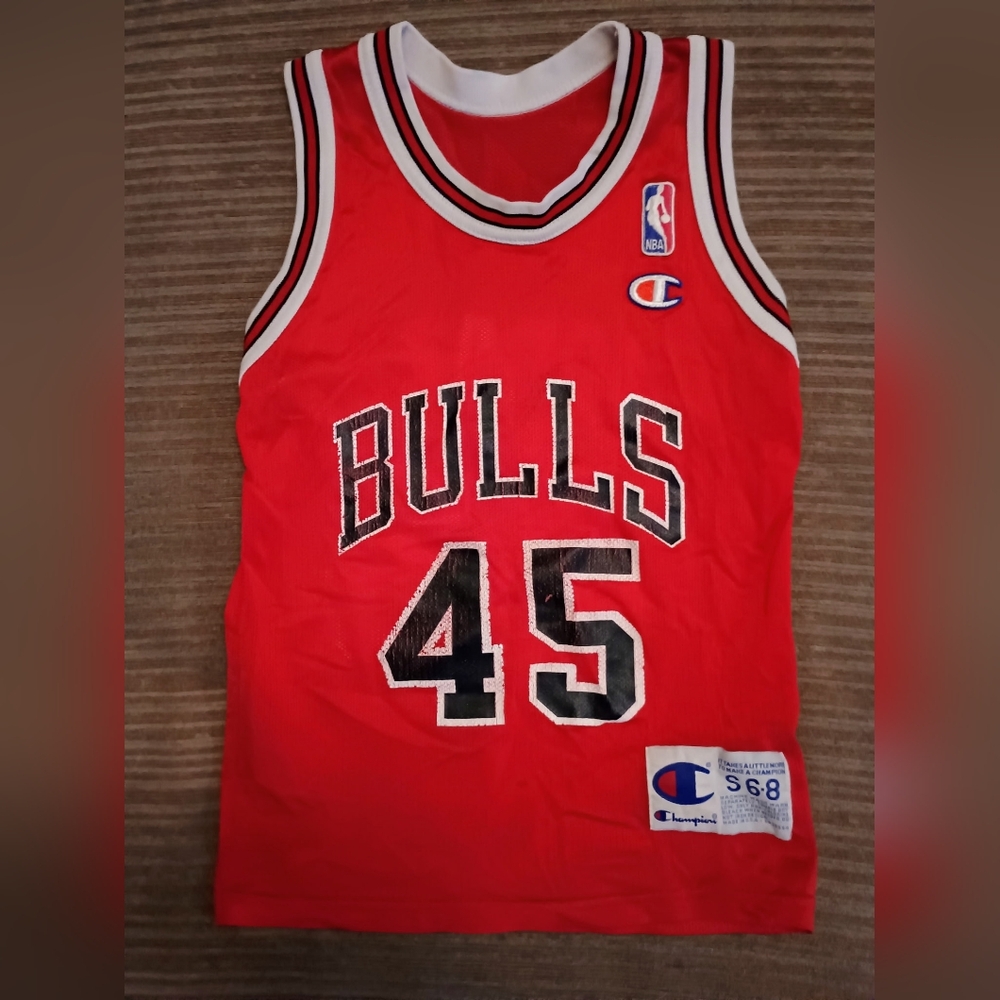 Champion Red Chicago Bulls Air Jordan #45 Jersey